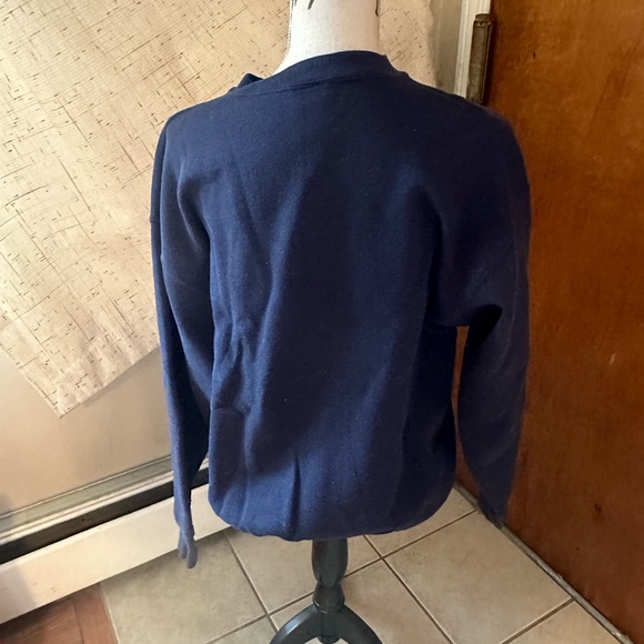 Vintage 90s Y2K Hard Rock Cafe Boston Navy Blue Crew Neck Sweatshirt Large USA - Picture 4 of 14